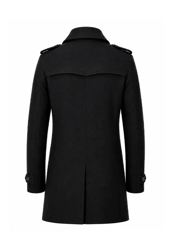James Bond 007 First Light Black Trench Coat James Bond 007 First Light Wool Trench Coat
