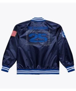 Jay-Z The Blueprint x NY Yankees Navy Blue Satin Jacket