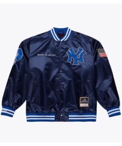 Jay-Z The Blueprint x NY Yankees Navy Satin Jacket
