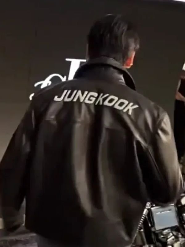 Jungkook CK JK Leather Jacket Jungkook CK JK Black Jacket