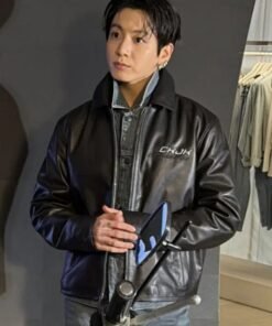 Jungkook CK JK Leather Jacket