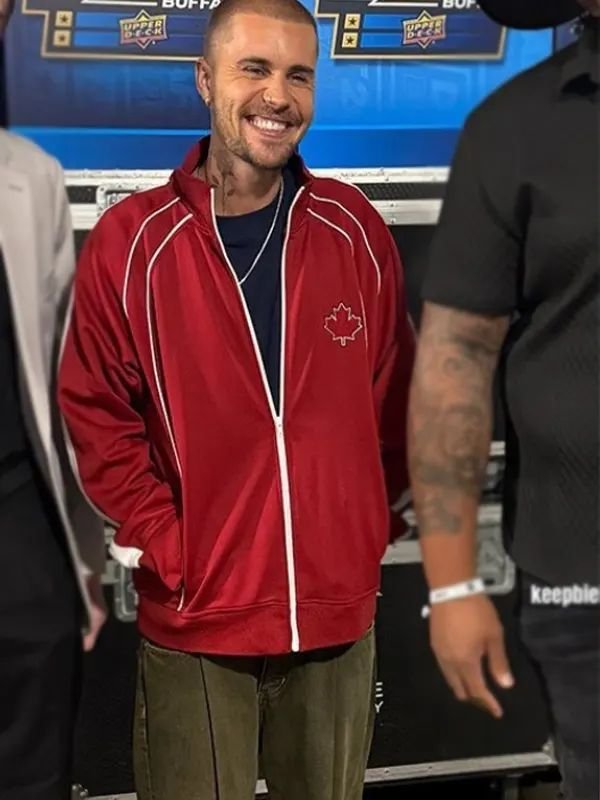 Justin Bieber Maple Leafs No Boundaries Track Jacket Justin Bieber No Boundaries Jacket