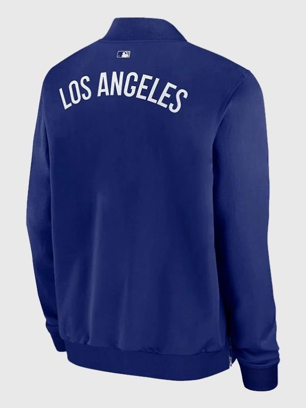 KAWS x MLB Dodgers Nike Dugout Bomber Jacket KAWS x MLB Dodgers Nike Dugout Blue Jacket