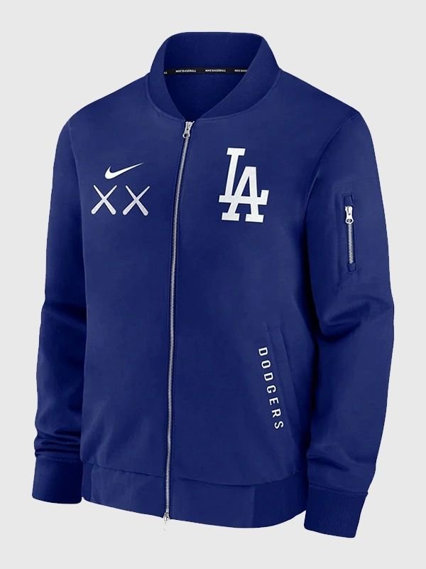 KAWS x MLB Dodgers Nike Dugout Bomber Jacket