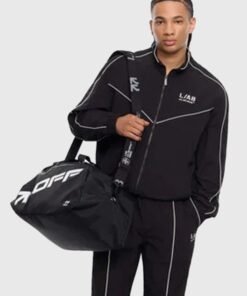 L/AB Diagonal Track Jacket L/AB Diagonal Black Jacket