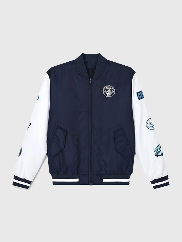 Manchester City Varsity Bomber Jacket Manchester City Varsity Bomber Jacket