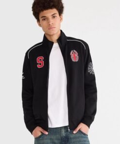 Marvel Aeropostale Spider-Man Track Jacket Marvel Aeropostale Spider-Man Black Jacket