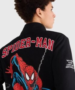 Marvel Aeropostale Spider-Man Track Jacket Marvel Aeropostale Spider-Man Track Jacket Black