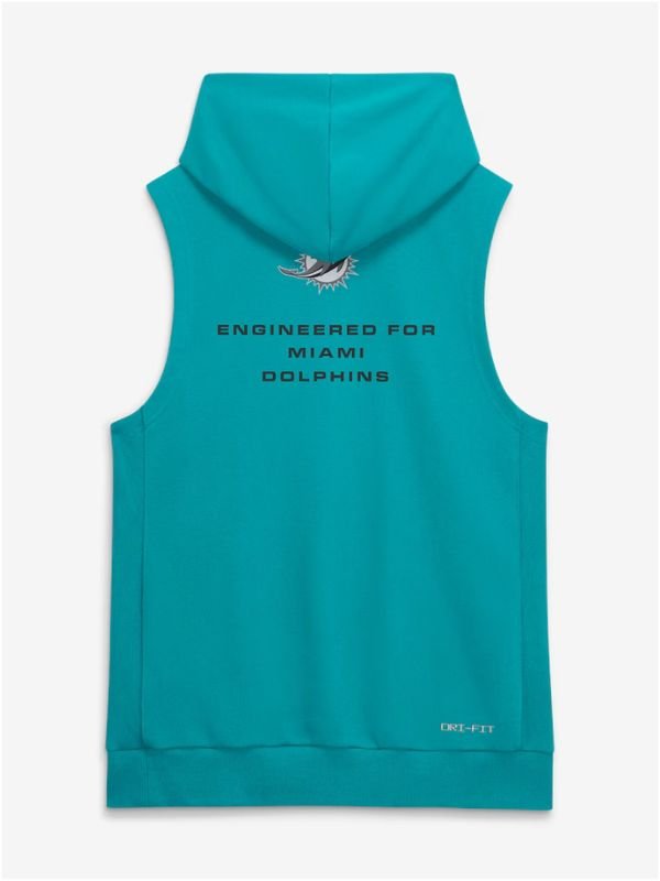 Miami Dolphins Dri-Fit Sleeveless Pullover Hoodie Miami Dolphins Dri-Fit Sleeveless Hooded Vest