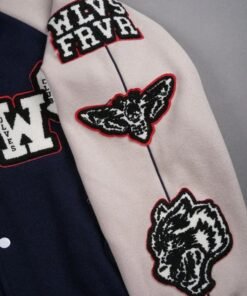 Mickey Mouse Wolves Club Roxy Box Cut Rudy 2026 Navy Blue Varsity Jacket