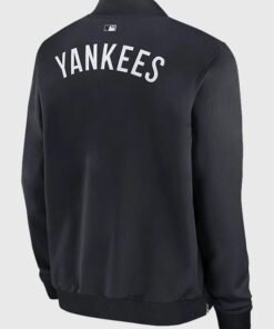 KAWS x MLB Yankees Nike Dugout Bomber Jacket MLB Yankees Nike Dugout Black Bomber Jacket
