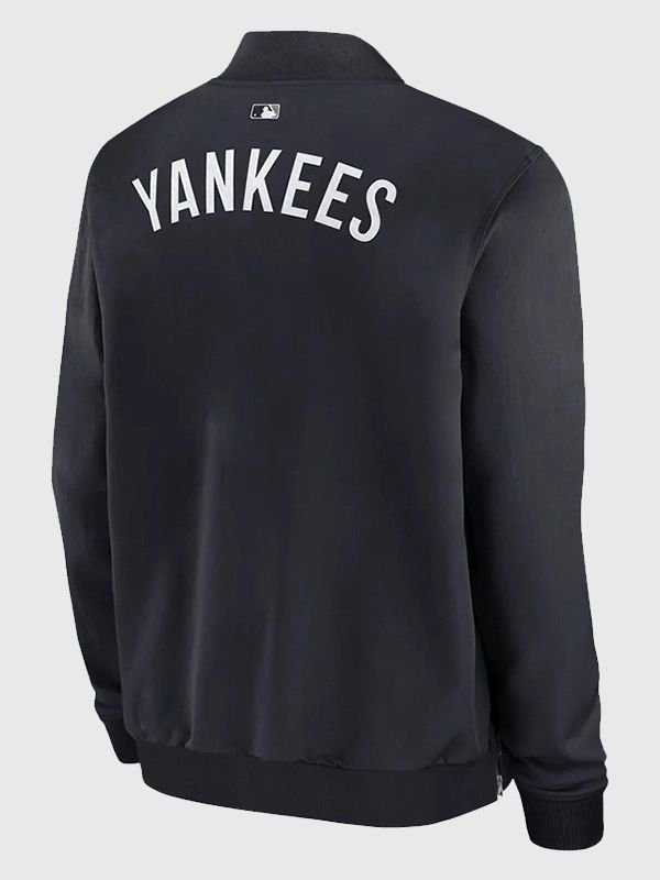 KAWS x MLB Yankees Nike Dugout Bomber Jacket MLB Yankees Nike Dugout Black Bomber Jacket