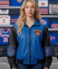 Sydney Sweeney 2026 Knicks Finals Jacket NBA Finals Game 4 Sydney Sweeney Knicks Jacket