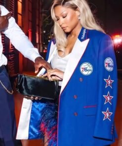 Savannah James Philadelphia 76ers Blazer NBA Savannah James Blue Philadelphia 76ers Blazer