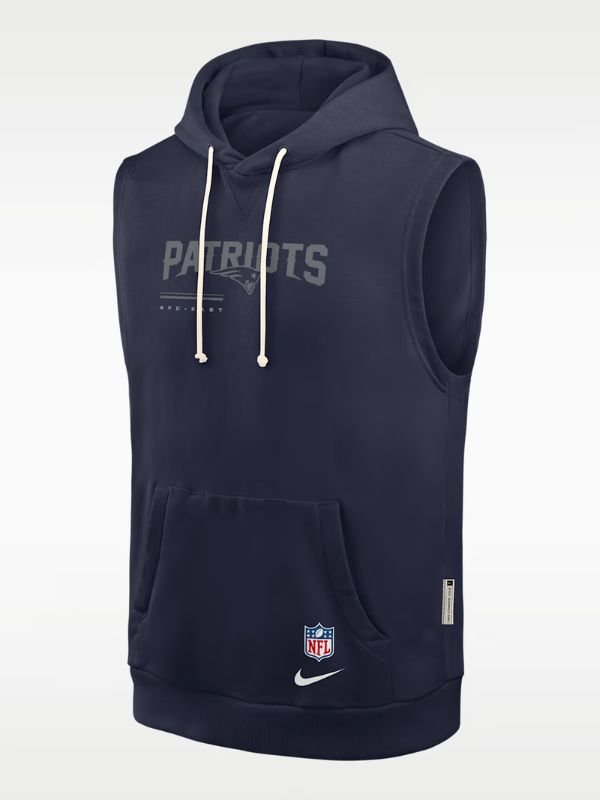 New England Patriots Dri-Fit Sleeveless Pullover Hoodie New England Patriots Dri-Fit Sleeveless Pullover Hoodie