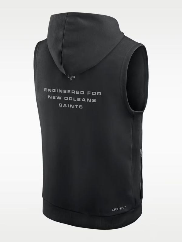 New Orleans Saints Dri-Fit Sleeveless Pullover Hoodie New Orleans Saints Dri-Fit Sleeveless Hooded Vest