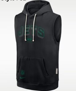 New York Jets Dri-Fit Sleeveless Pullover Hoodie New York Jets Dri-Fit Sleeveless Black Vest