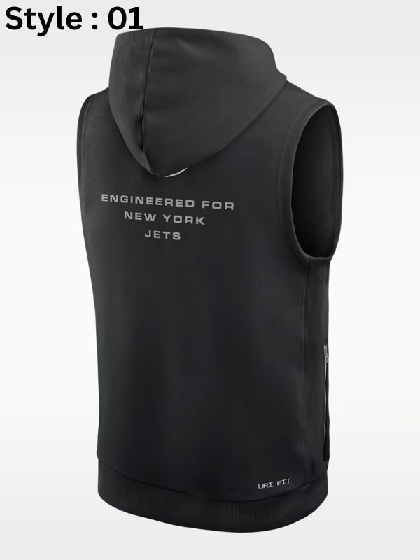 New York Jets Dri-Fit Sleeveless Pullover Hoodie New York Jets Dri-Fit Sleeveless Hooded Vest
