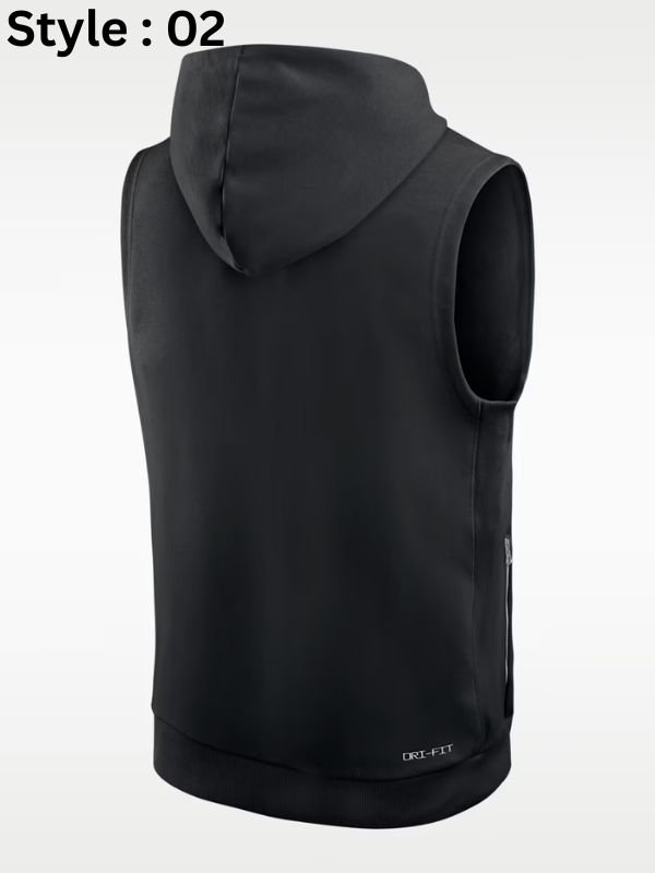 New York Jets Dri-Fit Sleeveless Pullover Hoodie New York Jets Dri-Fit Sleeveless Pullover Hoodie Black