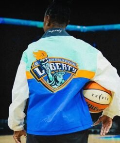 Spike Lee LVA-NYL New York Liberty Windbreaker Jacket New York Liberty x New York or Nowhere Spike Lee Windbreaker Jacket