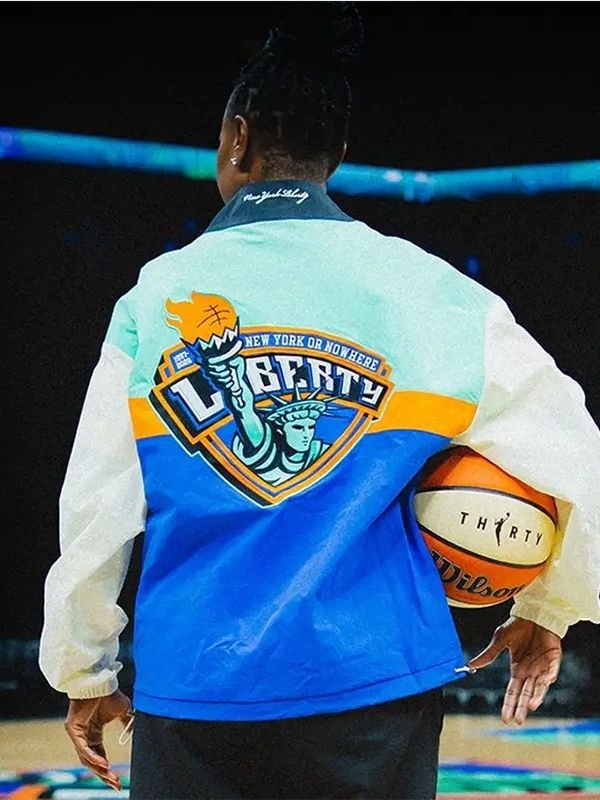 Spike Lee LVA-NYL New York Liberty Windbreaker Jacket New York Liberty x New York or Nowhere Spike Lee Windbreaker Jacket
