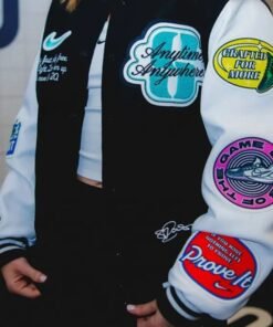 Sabrina Ionescu Nike Any Time Any Where Varsity Jacket Sabrina Ionescu Nike Any Time Any Where Varsity Jacket Black