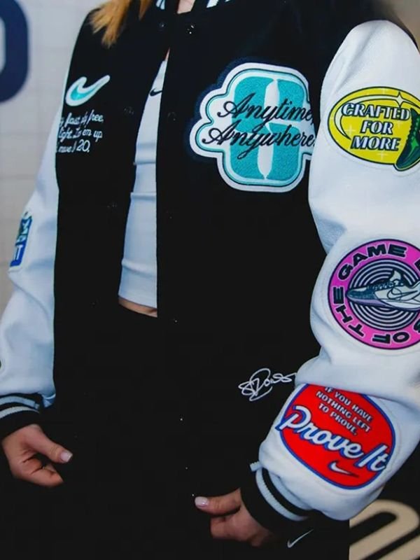 Sabrina Ionescu Nike Any Time Any Where Varsity Jacket Sabrina Ionescu Nike Any Time Any Where Varsity Jacket Black