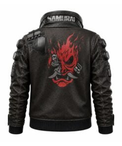 Cyberpunk 2077 Samurai Brown Bomber Jacket Samurai Cyberpunk 2077 jacket