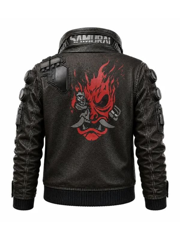 Cyberpunk 2077 Samurai Brown Bomber Jacket Samurai Cyberpunk 2077 jacket
