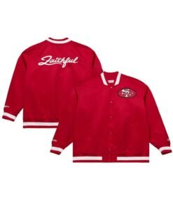 San Francisco 49ers 80th Anniversary Satin Jacket Red