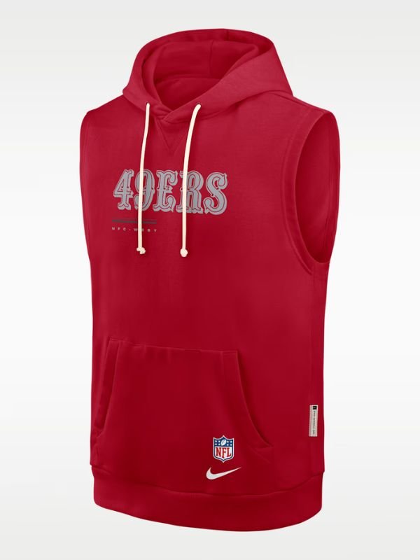 San Francisco 49ers Dri-Fit Sleeveless Pullover Hoodie San Francisco 49ers Dri-Fit Sleeveless Pullover Hoodie