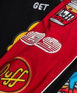 The Simpsons x Shoe Palace Duff Man Racing Jacket The Simpsons x Shoe Palace Duff Man Red and Black Jacket