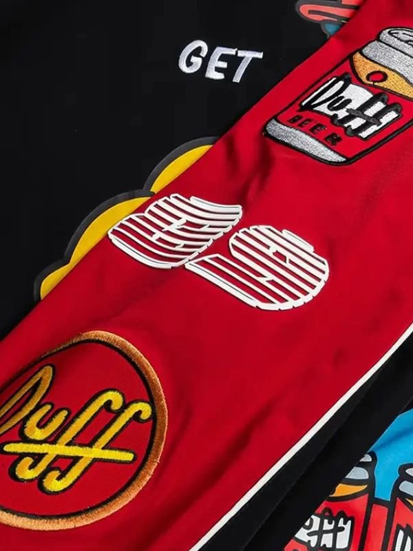 The Simpsons x Shoe Palace Duff Man Racing Jacket The Simpsons x Shoe Palace Duff Man Red and Black Jacket