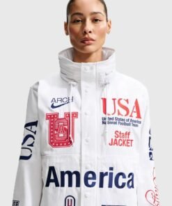 USA x VAA Woven Staff Jacket White