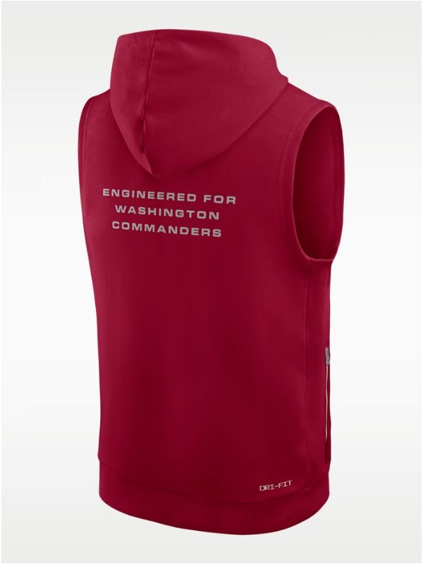 Washington Commanders Dri-Fit Sleeveless Pullover Hoodie Washington Commanders Dri-Fit Sleeveless Hooded Vest