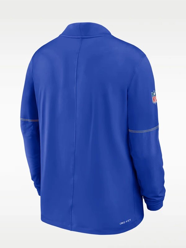 Los Angeles Rams 2026 Sideline Nike Quarter-Zip Top 2026 Los Angeles Rams Dri-FIT Royal Blue Quarter-Zip Jacket