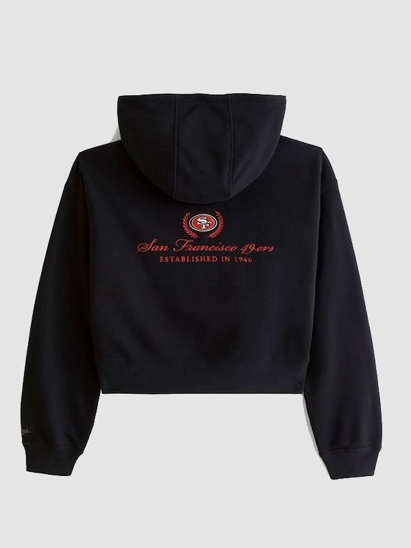 San Francisco 49ers Abercrombie & Fitch Full-Zip Hoodie Abercrombie Fitch Womens San Francisco 49ers Black Hoodie
