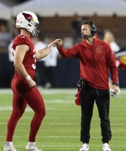 Cardinals Preseason 2026 Mike LaFleur Anorak Jacket Arizona Cardinals Nike Preseason 2026 Red Half Zip Anorak Jacket