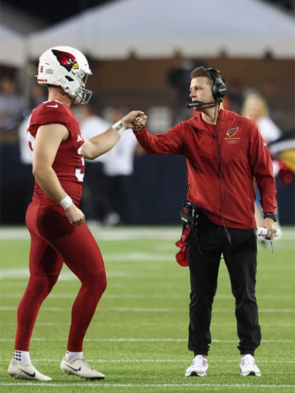 Cardinals Preseason 2026 Mike LaFleur Anorak Jacket Arizona Cardinals Nike Preseason 2026 Red Half Zip Anorak Jacket