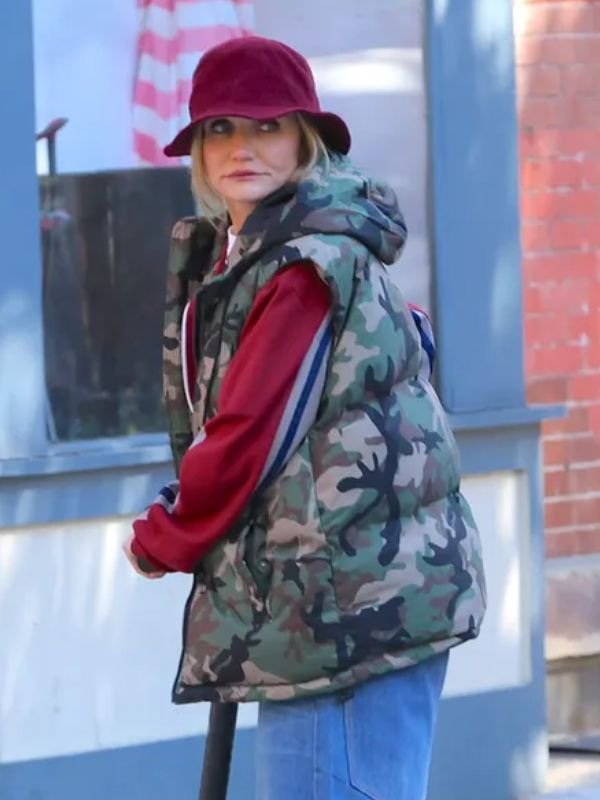 Bad Day Cameron Diaz Camo Hooded Vest Bad Day Cameron Diaz Camo Hooded Vest Side