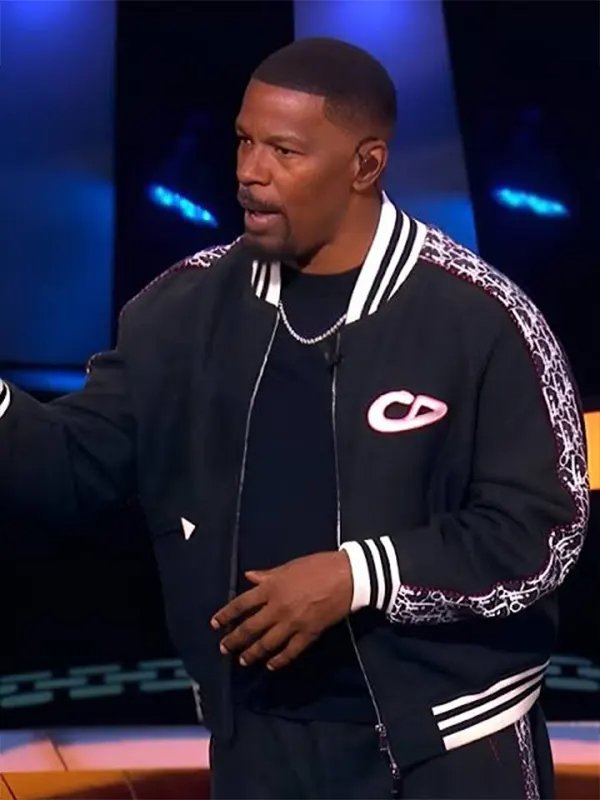 Beat Shazam Jamie Foxx Virgin Black Varsity Jacket Beat Shazam Jamie Foxx Virgin Black Wool Jacket