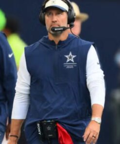 Brian Schottenheimer Dallas Cowboys Navy Blue Sleeveless Jacket