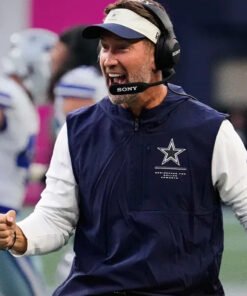 Brian Schottenheimer Preseason 2026 Cowboys Sleeveless Anorak Jacket