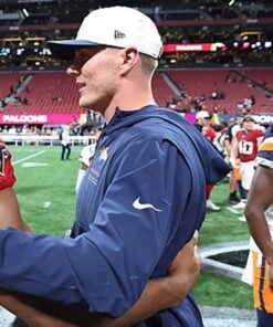 Broncos Preseason 2026 Bo Nix Sideline Anorak Navy Blue Jacket