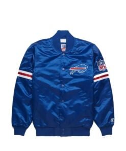 Buffalo Bills Royal Blue Satin Varsity Jacket