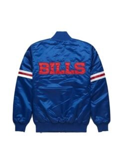 Buffalo Bills Starter Royal Blue Satin Full Snap Varsity Jacket