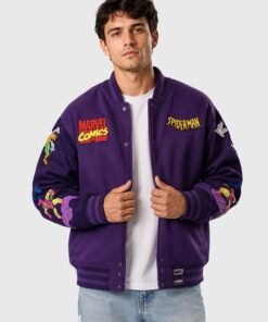 Cakeworthy Spider Man 90's Varsity Jacket