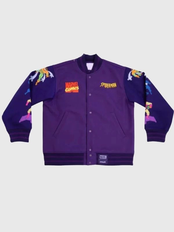 Cakeworthy Spider Man 90's Varsity Jacket Cakeworthy Spider Man 90’s Lettermen Jacket