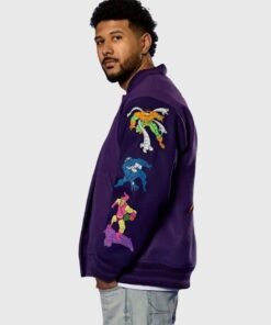 Cakeworthy Spider Man 90's Varsity Jacket Cakeworthy Spider Man 90’s Purple Jacket Varsity