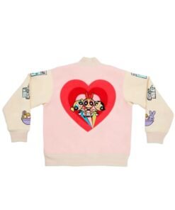 Cakeworthy The Powerpuff Girls Varsity Jacket Cakeworthy The Powerpuff Girls Pink Wool Jacket